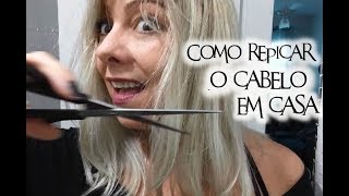 Como repicar o cabelo em casa  Faça você mesma [upl. by Fitzger607]