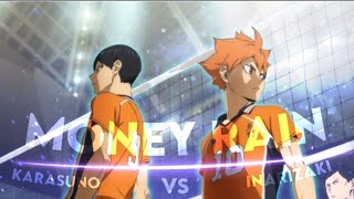 Money Rain  Haikyuu Karasuno VS Inarizaki Editamv 4k [upl. by Silohcin157]