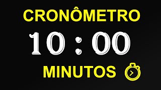 ⏱🔥 Cronômetro de 10 minutos Full HD 1080p com alarme no final  10minute stopwatch [upl. by Sremmus]