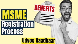 📃MSME  UDYOG AADHAAR Registration Process amp Benefits ✅ Hindi  Do in 5 mins [upl. by Yddeg990]