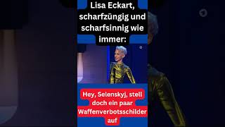 Lisa Eckhart quotWarum stellt Selenskyj keine Waffenverbotsschilder aufquot satire short migration [upl. by Eekaz]