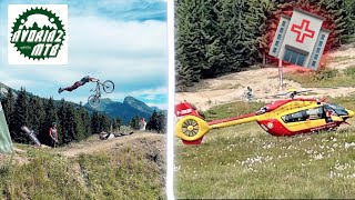 On découvre le Bikepark dAvoriaz mais il y a trop de crash [upl. by Aynodal]