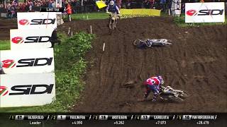 Max Anstie Crash during Qualifying 2017 Monster Energy FIM MXoN Presented by Fiat Professional [upl. by Dorkus]