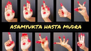 Asanyukta Asamyukta mudra with meaning Single hand gestures in Bharatnatyam [upl. by Joellyn]