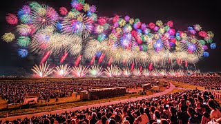 4K 長岡花火 復興祈願フェニックス 5年間の集大成‼︎ 8ヶ所から撮影  Nagaoka Fireworks Phoenix Display Compilation [upl. by Lanahtan]