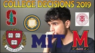 COLLEGE DECISIONS REACTION 2019  Harvard Stanford MIT Berkeley Carnegie Mellon UMD [upl. by Liza670]