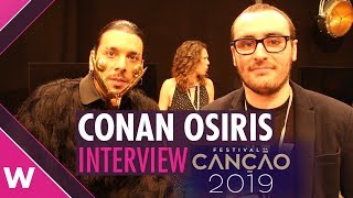 Conan Osíris  quotTelemóveisquot INTERVIEW  Festival da Canção  wiwibloggs [upl. by Garvey49]