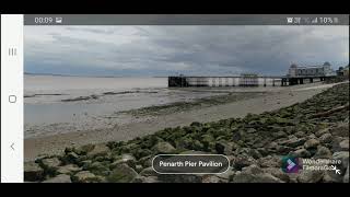 Penarth Pier at low water fishing mark [upl. by Audie]