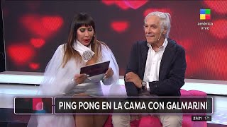 Moria Casán hace el quotping pong en la camaquot con Pato Galmarini [upl. by Nnylrats]