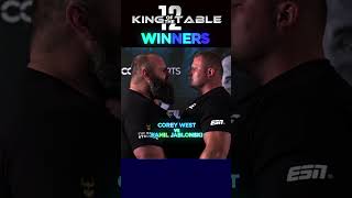 KOTT 12 WINNERS kingofthetable devonlarratt worldarmwrestlingleague eastvswest armwrestler [upl. by Faulkner]