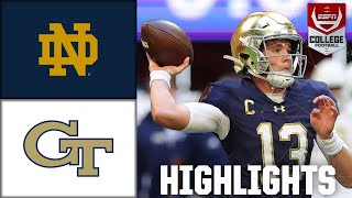 Notre Dame Fighting Irish vs Georgia Tech Yellow Jackets  Full Game Highlights  ESPN CFB [upl. by Terrej]