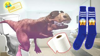 auxilio me desmayo no hay papel en el baño  VIDEO ORIGINAL   REMIX  dinosaurio bailando [upl. by Fogg]