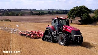 4Kᵁᴴᴰ Case HI 380 Magnum CVT Rowtrac pulling a Väderstad Topdown 400 cultivator [upl. by Angadresma]