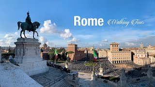 Rome Italy Walking Tour 4K [upl. by Naitsirc]