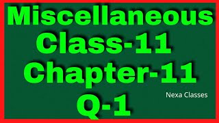 Q 1 Miscellaneous Chapter11 Conic Section Class 11 Math [upl. by Eimerej]