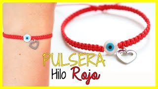 PULSERA HILO ROJO ❤ de la PROTECCION🧿  Súper fácil [upl. by Yessak]