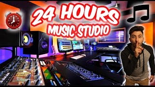 CAUGHT 24 HOUR OVERNIGHT MUSIC STUDIO FORT⏰  SNEAKING INTO A MUSIC STUDIO OVERNIGHT CHALLENGE [upl. by Mauer]