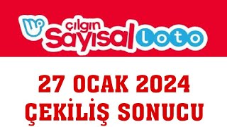 Çılgın Sayısal Loto Çekiliş Sonuçları 27 Ocak 2024 [upl. by Jaffe]