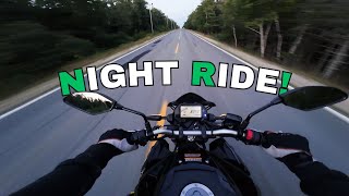 Ride Into The Night With The DJI Osmo Action 4  Motovlog [upl. by Swisher]