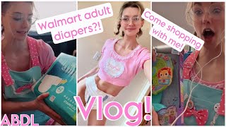 VLOG  ABDL Shopping  Walmart Diaper Review [upl. by Greenleaf]