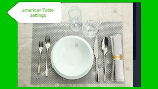 american Table settingsTesda assessment presentation [upl. by Nawj]