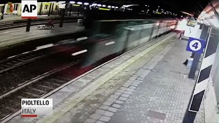 Police Release CCTV Footage Of Italy Train Crash [upl. by Lizabeth]