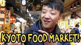 Kyoto Japan Street Food Tour Nishiki Market [upl. by Ialokin]