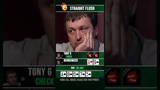 Straight Flush 😲  Tony G poker [upl. by Amoritta]