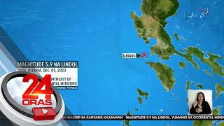 Magnitude 59 na lindol sa Lubang Occ Mindoro ramdam sa mga karatigprobinsya at  24 Oras [upl. by Eisoj]