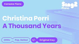 Christina Perri  A Thousand Years Piano Karaoke [upl. by Richia]