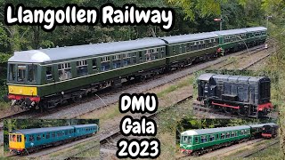 Llangollen Railway DMU Railcar Gala 2023  Class 08 104 108 109 127 diesel multiple units [upl. by Annuahs12]