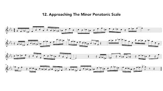 Study  12  Chromatically Approaching the Minor Pentatonic Scale [upl. by Enelyaj]