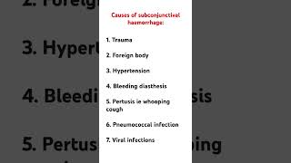 Causes of subconjunctival haemorrhage [upl. by Johnstone]