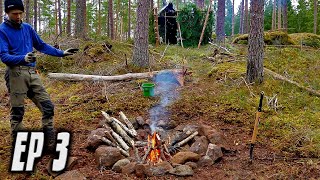 48H I VILDMARKEN FÖR 1500KR  BYGGER ELDSTAD [upl. by Barsky505]