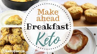 EASY KETO Breakfast Recipes  Keto Back to School  Gluten Free  Make Ahead Keto [upl. by Cirenoj512]