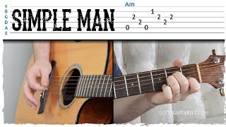 quotSimple Manquot Guitar Tutorial  Lynyrd Skynyrd  Arpeggiate Basic Chords [upl. by Acirat]