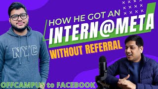 How He Cracked SRE Intern  Facebook Meta  Without Referral [upl. by Catton70]