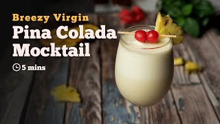 Pina Colada Mocktail  NoAlcohol Pina Colada  Virgin Mocktail  Mocktail Recipes  Cookd [upl. by Allerus]