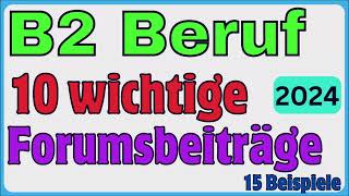 Forumsbeitrag schreiben TELC B2 Beruf  Redemittel  5 wichtige Forumsbeiträge 2024 [upl. by Stephannie]