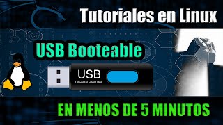 Crear USB booteable desde terminal en Linux 2022 [upl. by Rasec745]