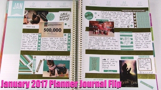 January 2017 Planner Journal Flip Thru Through PaulAndShannonsLife [upl. by Saimon617]