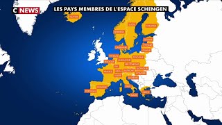 Europe  questce que lespace Schengen [upl. by Zzabahs]