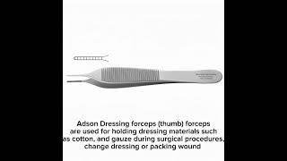 adson dressing forceps anatomy adson plain forcepssurgicalinstruments [upl. by Cronin]