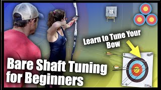 Helping a New Archer Bare Shaft Tune for the First Time  How to Tune a Bow for Beginners [upl. by Xyno]