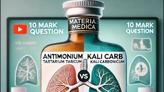 compare and contrast  respiratory complaint of antim tart and kali carb [upl. by Eillime692]