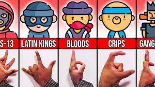 Gang Signs and Their Meanings Bloods Crips Chicago [upl. by Annoif]