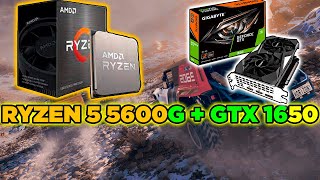 RYZEN 5 5600G  GTX 1650 RYZEN 5 5600G AGUENTA A GTX 1650 É UMA BOA COMBINAÇÃO É UM BOM UPGRADE [upl. by Eynobe]