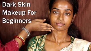 Dark Skin Bridal Makeup For Beginners  South Indian Bridal Makeup Tutorial [upl. by Marcos]