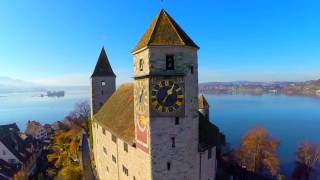 Schloss Rapperswil HerbstFlug scenic flight Castle Rapperswil [upl. by Reeves]