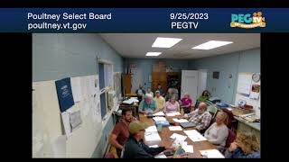 Poultney Select Board  September 25 2023 [upl. by Ahsael670]